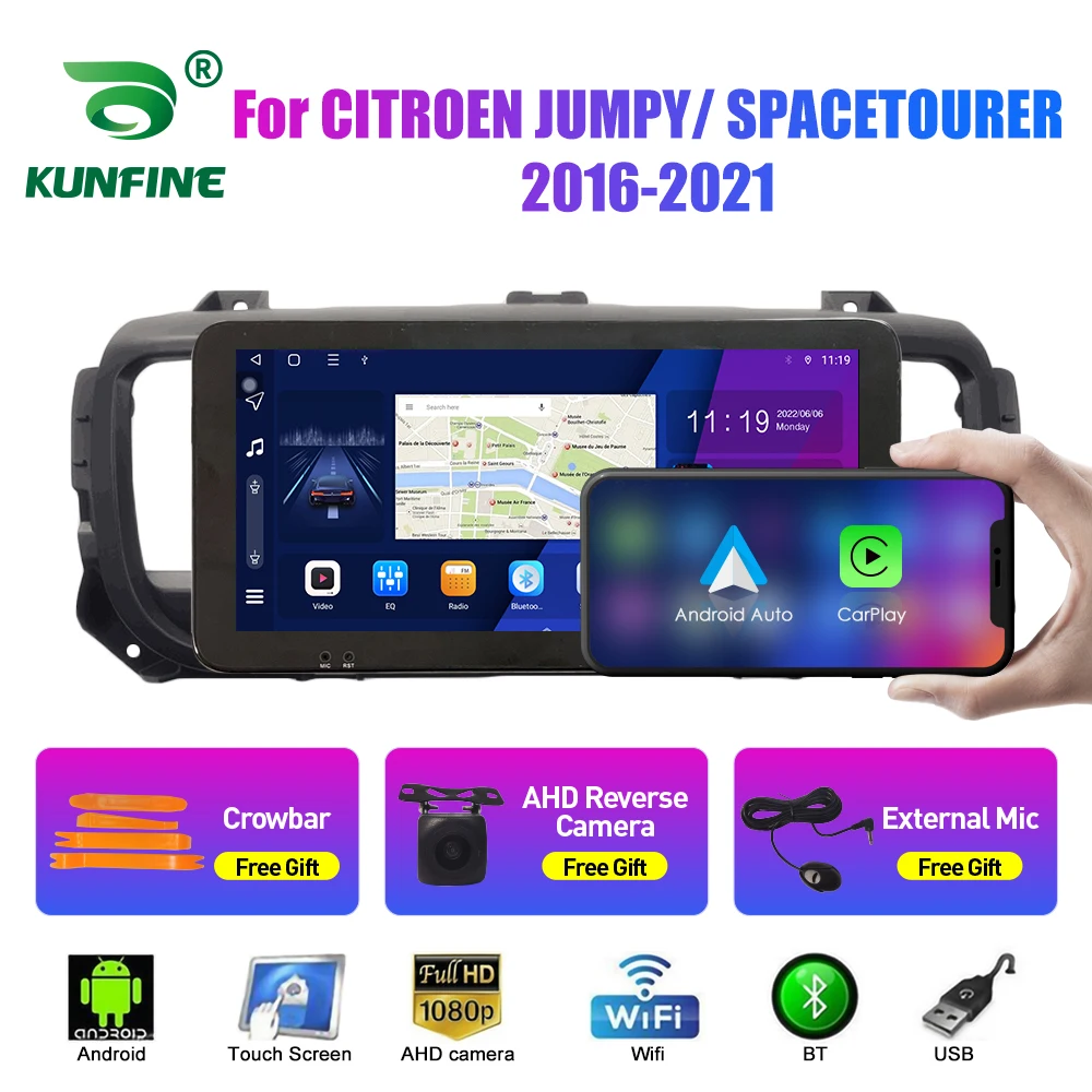 10.33 Colių Automobilio Radijo CITROEN JUMPY/ SPACETOURER 2Din Android automagnetolos DVD GPS Navigacijos Grotuvas QLED Ekrano Carplay