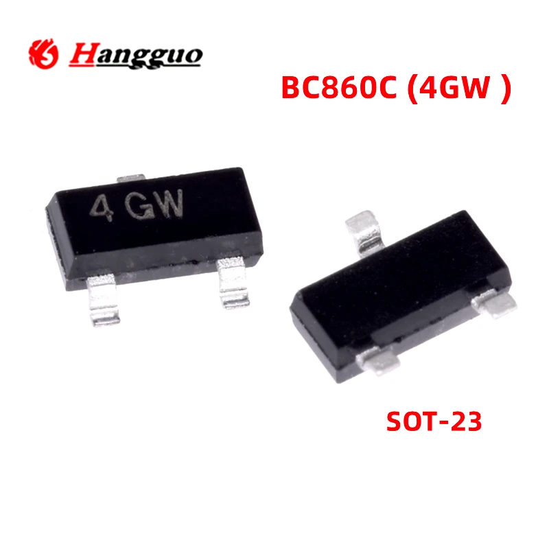 100vnt/Daug Originalių BC850C 2GW BC860C 4GW SOT-23 Bipolinis tranzistorius