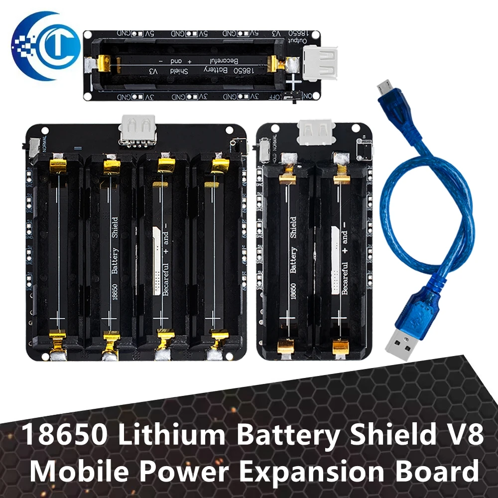 18650 Ličio Baterija Shield V8 Mobiliojo Energijos Plėtros Valdybos Modulis 5V/3A 3V/1A Micro USB Arduino ESP32 ESP8266