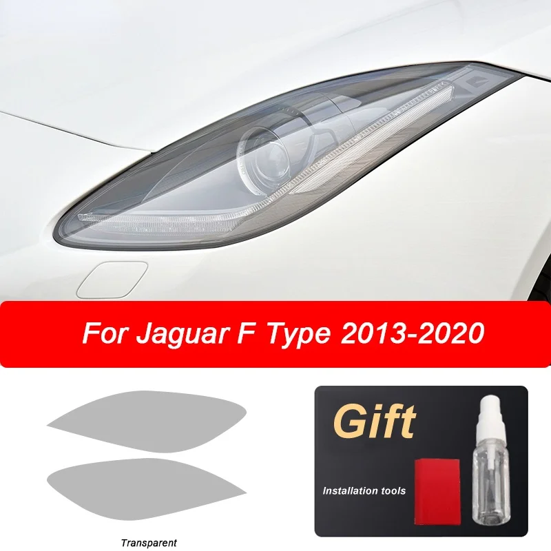 2 vnt automobilių žibintai apsauginės plėvelės Jaguar F X152 2013 - Dovana vinilo skaidri juoda TPU lipdukas Priedai