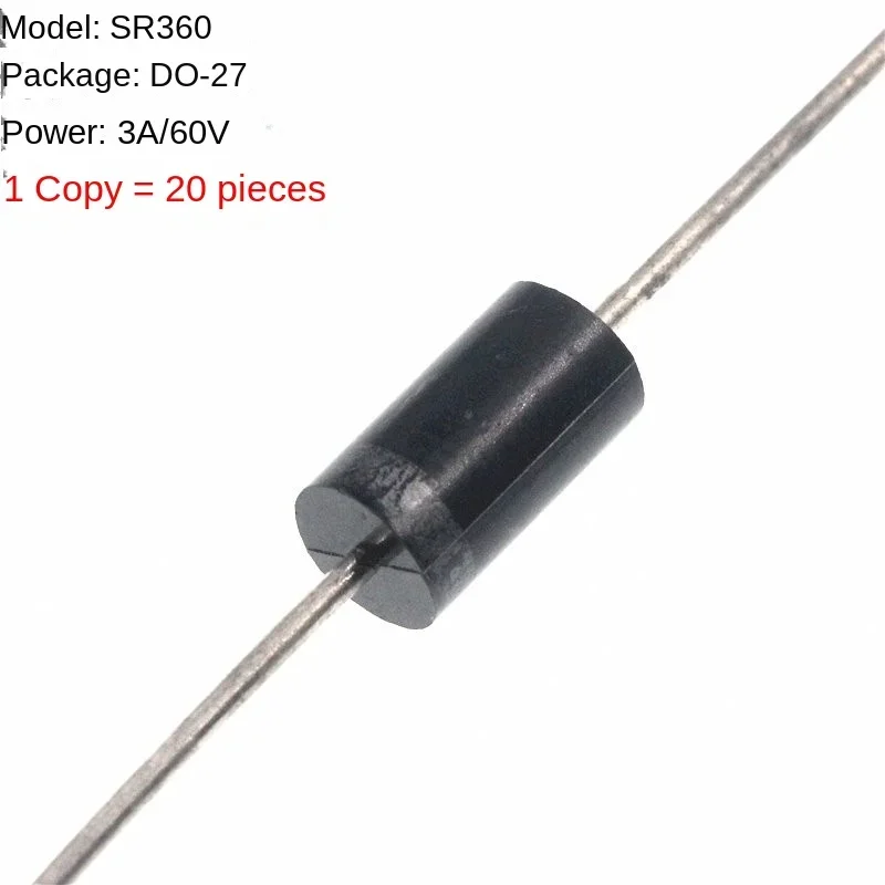 (20pcs) Schottky diodas SR360 SB360 3A 60V