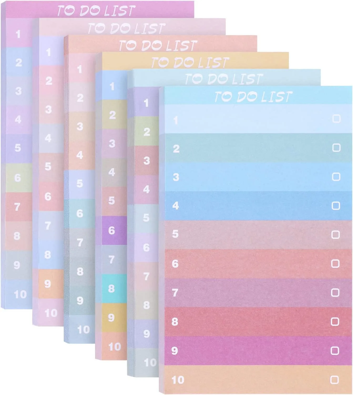 50 vnt Multi-Colored vaivorykštė notepad Pirkinių Planą Memo Notepad Office Studijų Sąrašą Office Stationery