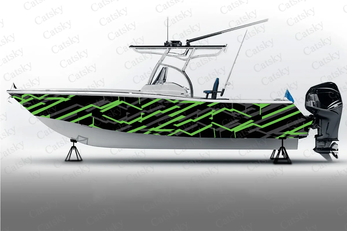Abstract vector grafinis dizainas Valtis Lipdukas Pakuotės Žuvų Valtis Vandeniui Užsakymą Jūrų Laivu Lipdukas valtis vinilo įvyniojimas