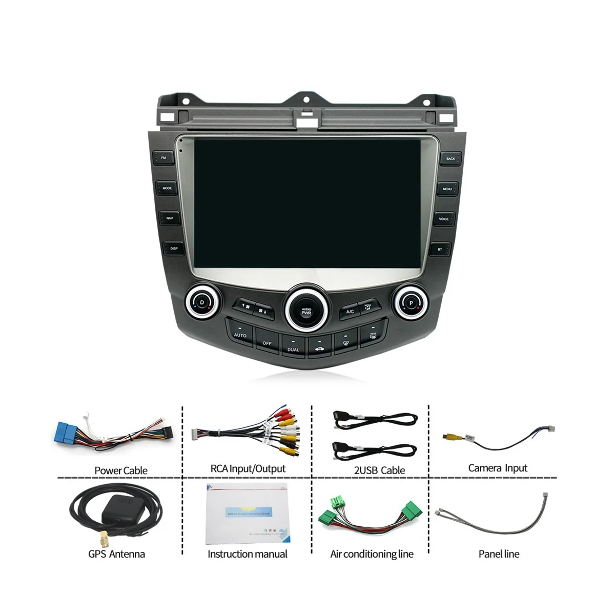 Android 11 Automobilių Radijo Honda Accord 7 2003-2007 M. 2 Din Multimedia Player WIFI GPS Carplay Galvos Vienetas Auto Stereo