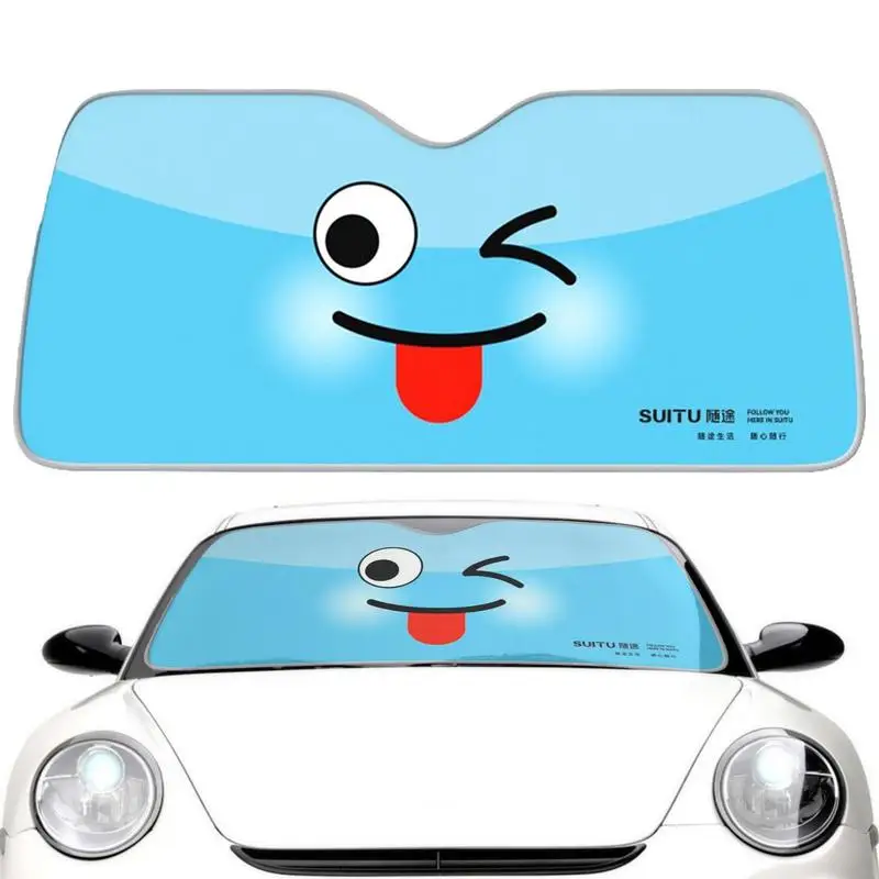 Automobilių animacinių filmų priekiniai prekinis, galinis stiklo stoglangis auto stiklų apima automobilio priekinį stiklą saulės atspalvių raštas auto skydelis nuo saulės šiluminė apsauga