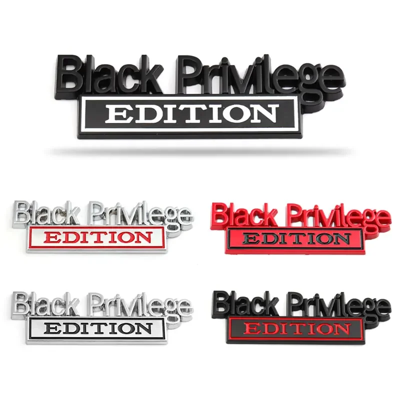 Automobilių Lipdukas Juodas Privilegija Edition Metalo Emblema už 
