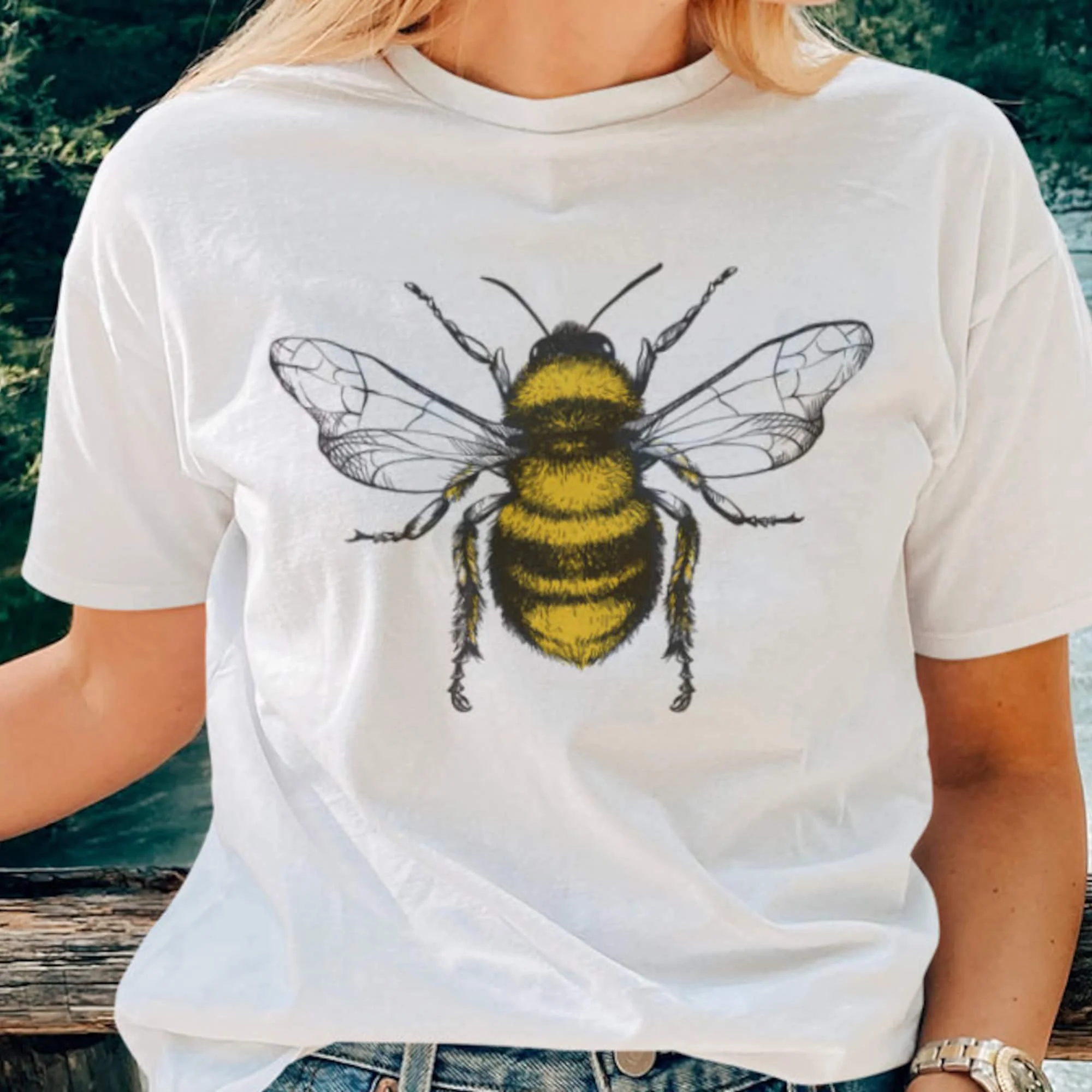 Bičių Botanikos Sodas Marškinėliai Gražus, Mielas Išsaugoti Bites Tendencijos