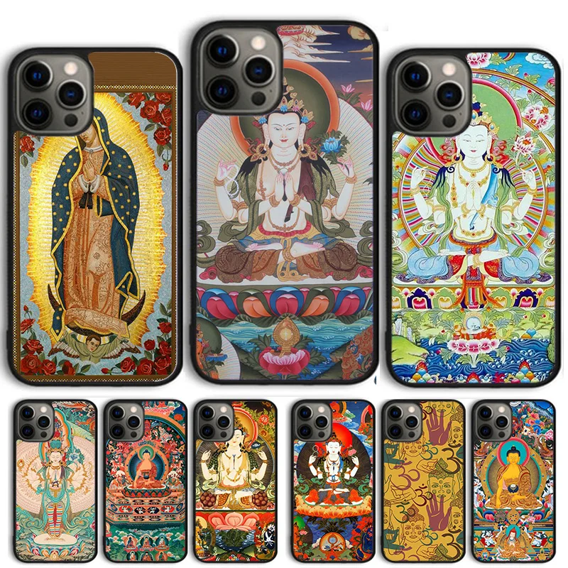 Gautama Buda Gražus Meno kūrinius, Telefono dėklas Skirtas iPhone 14 15 13 12 Mini XR XS Max Dangtelis Apple 11 Pro Max 6S 8 7 Plius SE2020