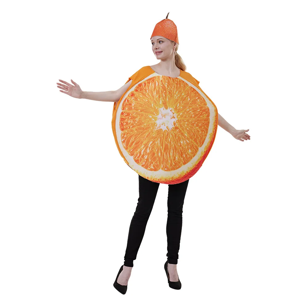 Helovinas Vaisių pjaustymas Cosplay Kostiumų Orange Cosplay Apranga Geltona Suknelė Veiklos kostiumas Vyrams, Moterims