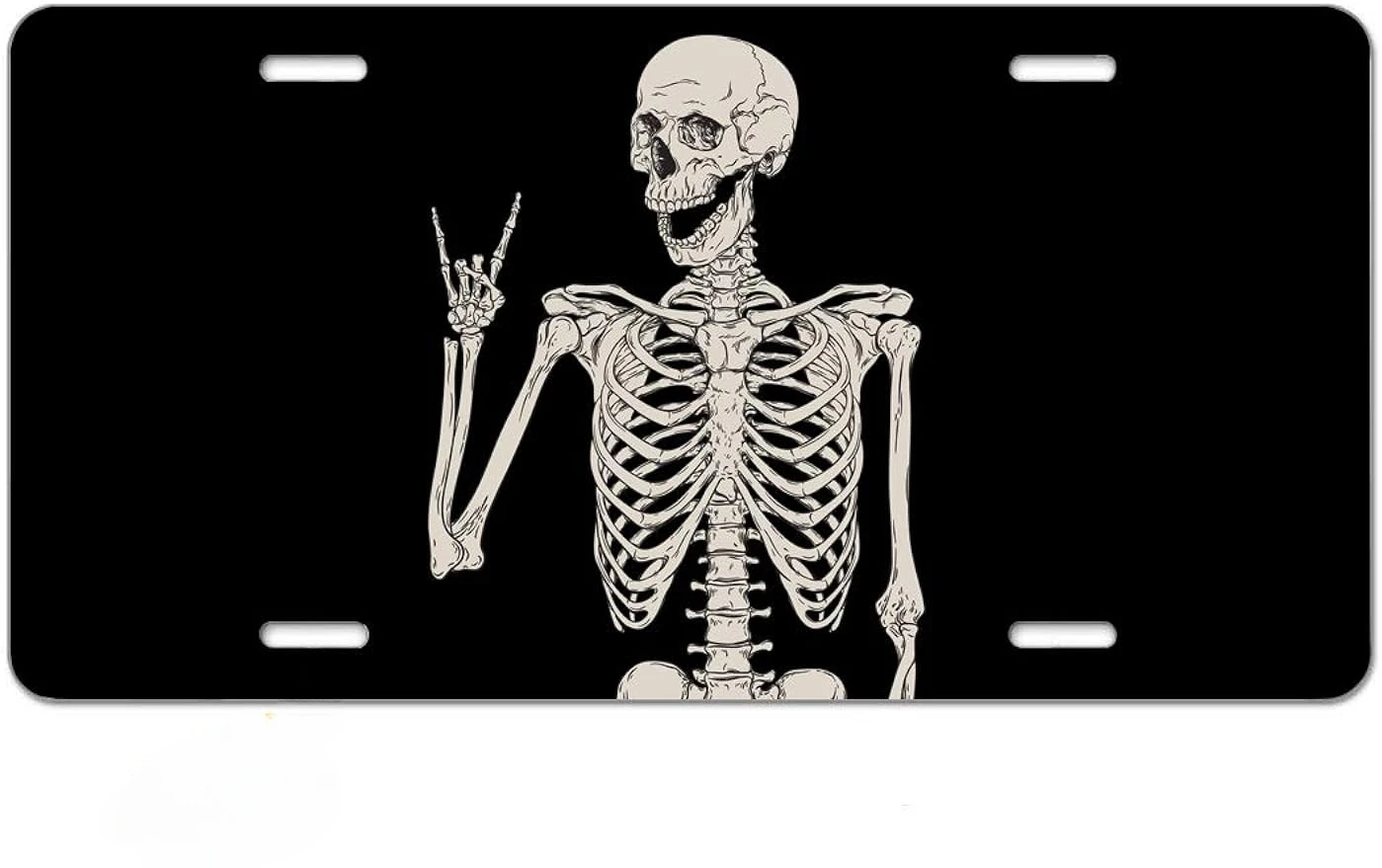 Kaukolė Žmogaus Skeletas Licenciją Plokštelės Žmogaus Skeletas Kelia Izoliuotas Metalo Naujovė Licenciją Plokštelės Žymekliu už MUS, Transporto priemonės 6 X 12 Colių