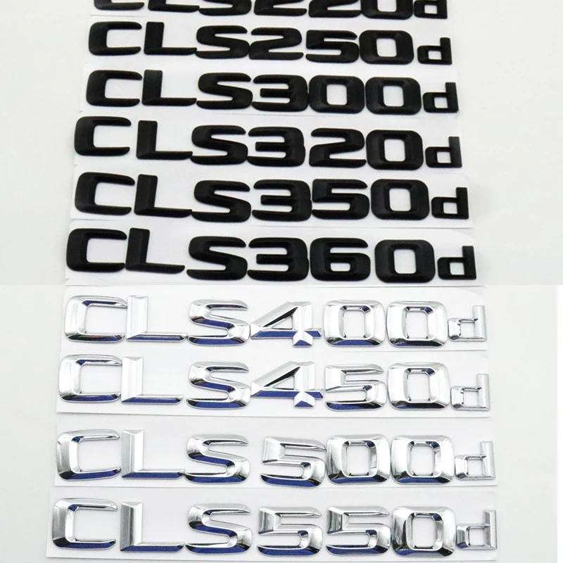 Matt Black/Skiedra 3D Raides, Simbolius ir Emblemas Emblema už C218 X218 CLS220d CLS250d CLS350d CLS400d CLS500d
