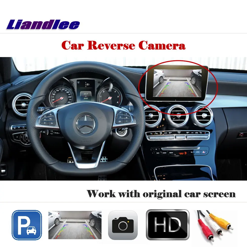 Mercedes Benz C Class W204 2007-2014 Auto Grįžtamieji Parkavimo Kamera Galinio vaizdo Atgal Dirbti Su Automobilių Gamyklos Ekrane