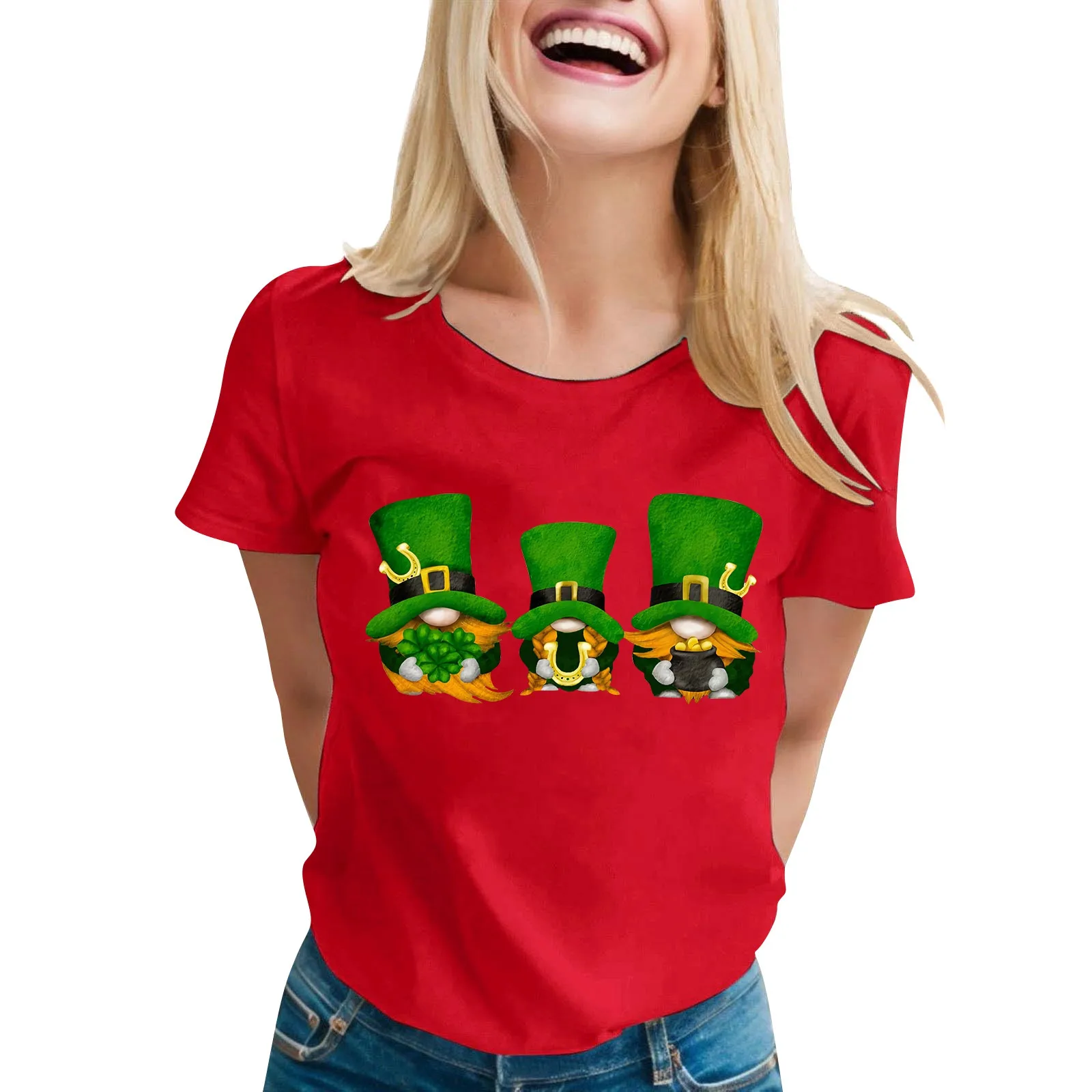 Moterų Atsitiktinis Palaidų Montavimo Atspausdintas T-shirt Apvalus Kaklas Megztinis Trumpas Rankovėmis Viršuje korėjos apžvalgos daug drabužių Moterų drabužiai