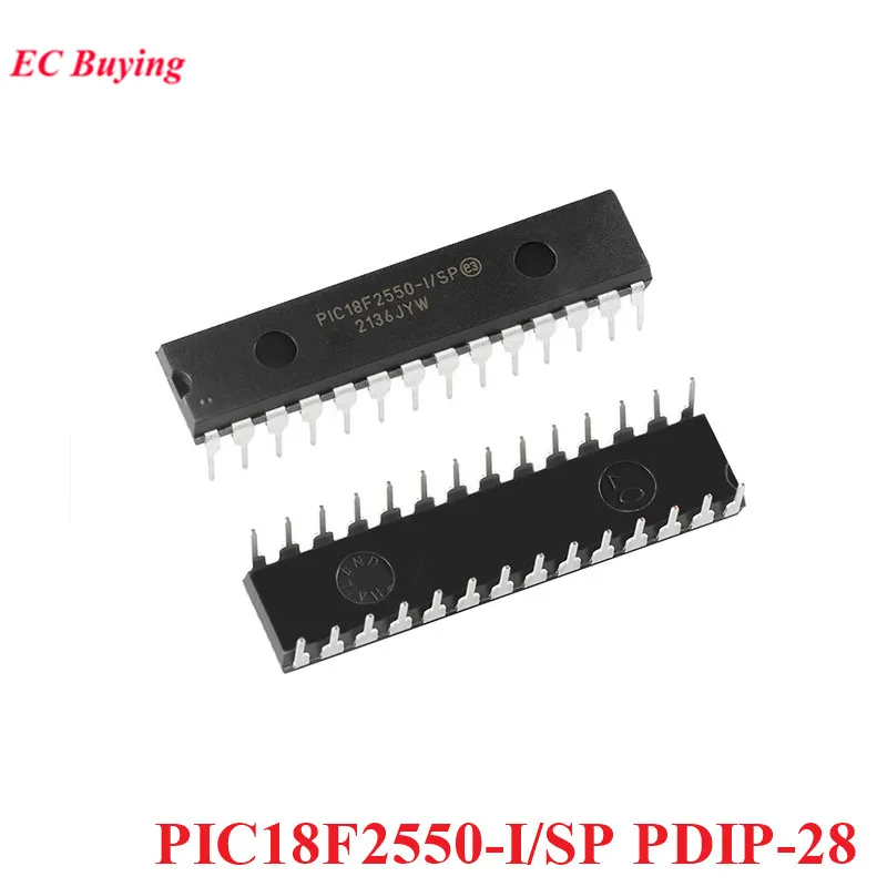 PIC18F2550 PIC18F2550-I/SP PDIP-28 SMD IC Chip Aukšto Našumo Patobulintas, USB 
