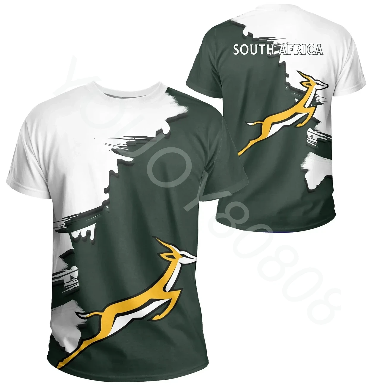 Pietų Afrikos Springbok Unikalus T-Shirt Nulio Stiliaus vyriški Drabužiai Afrikos Zonos Marškinėliai Atsitiktinis Spausdinti Gatvės Stilius