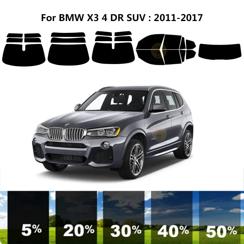 Pjaustytuose nanoceramics automobilių UV Lango Atspalvis, Rinkinys, Automobilių Langų Plėvelės BMW X3 F25 4 DR VISUREIGIS 2011-2017