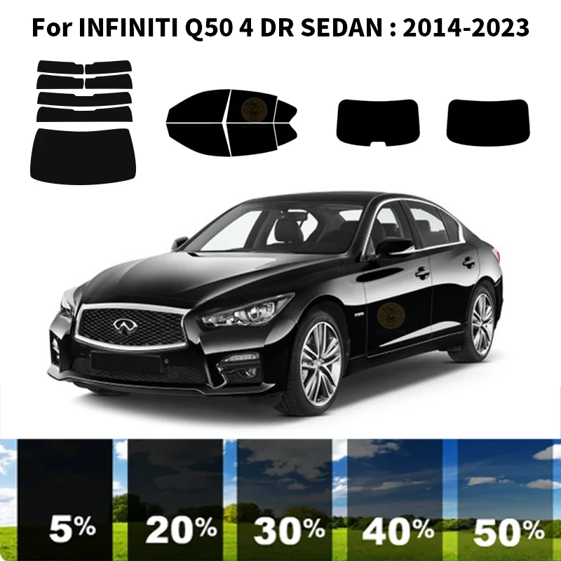 Pjaustytuose nanoceramics automobilių UV Lango Atspalvis, Rinkinys, Automobilių Langų Plėvelės INFINITI Q50 4 DR SEDANAS 2014-2023