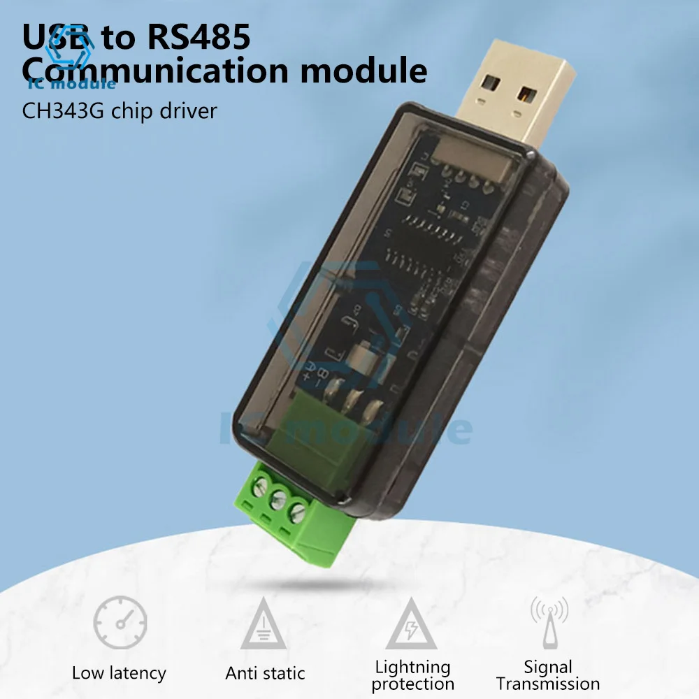 Pramonės USB Į RS-485 Ryšio Modulis CH343G Chip Vairuotojo Ryšio Adapteris Keitiklis