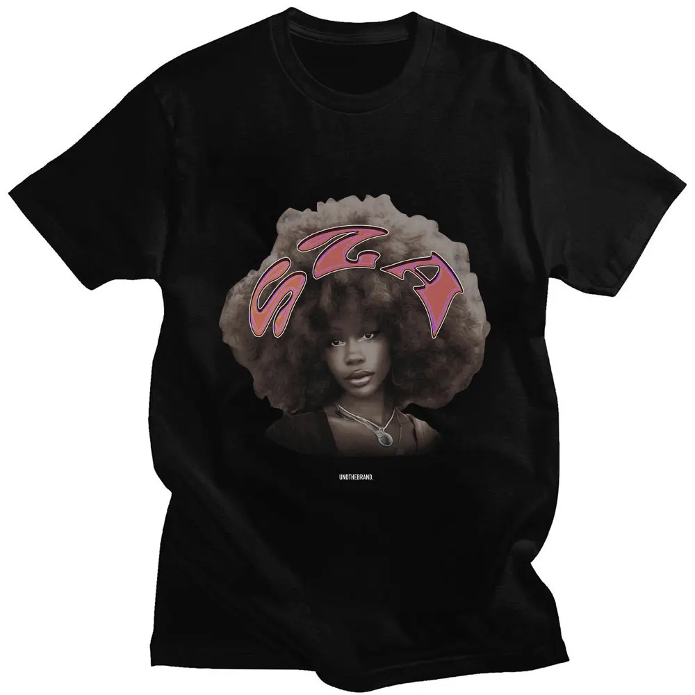 Reperis SZA Ctrl SOS Print T Shirt Hip-Hop Derliaus Negabaritinių marškinėliai Vasaros Medvilnės Atsitiktinis Vyrai Moterys Hipster Tee Marškinėliai Streetwear