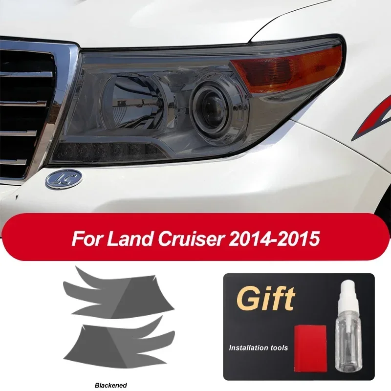 Toyota Land Cruiser 2014-2020 M. Skaidri juoda TPU Automobilių žibintų apsauginės plėvelės žibintų remontas lipdukas priedai