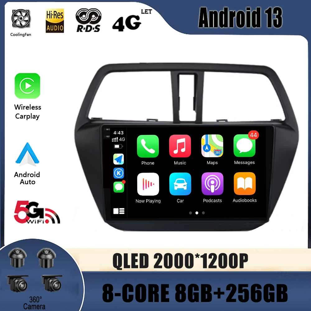 Už Suzuki SX4 2 S-Cross 2012 - 2016 Automobilio Radijo Multimedia Vaizdo Grotuvas, Navigacija 4G GPS Android 13 Nr. 2din 2 din