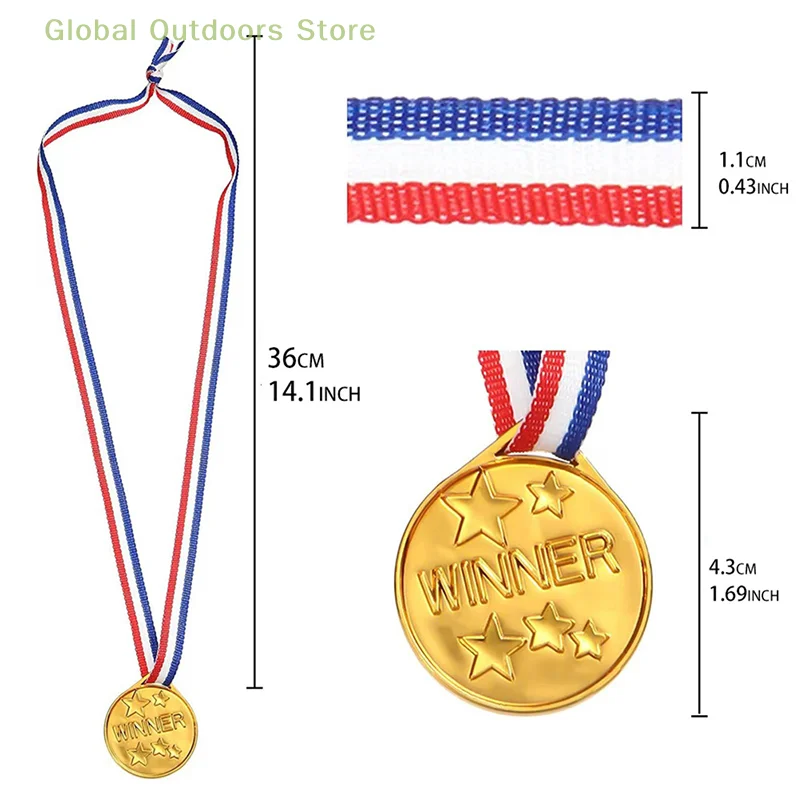 Vaikų Aukso Plastiko Nugalėtojų Medaliai Sporto Dieną Šalies Maišelį Apdovanojimų Žaislai Vaikams Šalies Įdomus Mokyklinės Prekės